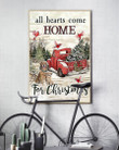 Cute Dogs All Hearts Come For Christmas Poster For Winter Home Decor Christmas Gift Family