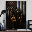 I've Got Your Six Poster Thin Blue Line US Flag Wall Art Decor Honoring Loyalty Police Gift