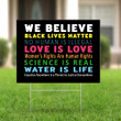 Signs Of Justice We Believe Yard Sign in This House We Believe Sign Decor