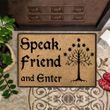 Speak Friend And Enter Doormat Funny Welcome Mat Outdoor Entrance Doormat