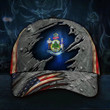 Maine Flag Hat 3D Printed USA Flag Vintage Men's Cap Proud State Maine Hat
