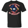New Mississippi Flag Inside American Flag Shirt Don't Californicate My Mississippi T-Shirt