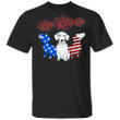 Three Dachshunds American Flag Color T-Shirt Patriotic 4Th Of July Gift Idea For Grandparents