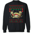 Sea Turtle Christmas Sweatshirt Wear Santa Hat Christmas Tree Light Sweatshirt Xmas Gift Ideas