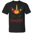 Unicorn Thankful T-Shirt Cute Unicorn Autumn Shirt Vintage Designs Thanksgiving Gifts For Women