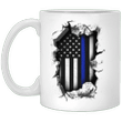 Thin Blue Line Flag Mug 3D Inside Logo Thin Blue Line Mug