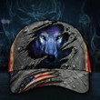 Wolf Face 3D Hat Vintage American Flag Cap For Men Patriotic Gifts For Him Wolf Lover