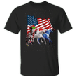 Horses Shirt American Flag Christmas Graphic Tee Gift Ideas For Couples