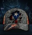 Puerto Rico Flag Hat 3D Printed American Vintage Cap Patriotic Puerto Rico State Cap Men Gift