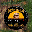 Fauci Christmas Ornament Keep Calm And Wash Your Hand Funny 2020 Quarantine Christmas Ornament