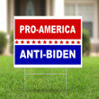 Pro-American Anti-Biden Lawn Sign Against Biden Sign Political Democrats For Trump Yard Sign
