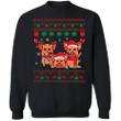Pig Santa Merry Christmas Sweater Happy Holiday Farm Animals Sweatshirt Xmas Unisex Clothes