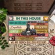 In This House We Are French Bulldog Rescuers Doormat Cute Welcome Door Mat For Frenchie Owner