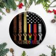 Black Lives Matter Christmas Ornament Together We Rise Xmas Tree Decor Gay Pride Gifts