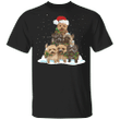 Yorkie Christmas Tree Shirt Funny Santa Dog Snow Ugly Christmas Tee Best Gift For Dog Lover