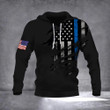 Thin Blue Line Flag Shirt Patriotic Police Support T-Shirt Law Enforcement Gift