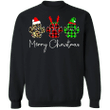 Merry Christmas Dog Paws Graphic Sweatshirt Ugly Sweatshirt Women Men Christmas Gift 2020 Idea