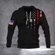 Thin Red Line American Flag Hoodie Pride Firefighter Hoodie Christmas Gift For Firefighter