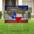 Texas State Whatever With American Map Yard Sign Texas Pride Sign Funny Ornament Texas Voters