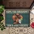 Dachshund Doormat Hope You Brought Gin And Dog Treats Funny Doormat Welcome Mat Outdoor