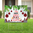 Joy Hope Love Peace Christmas Yard Sign Christmas Peace Sign outdoor Xmas Decorating Idea 2020