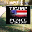 US Flag With Trump-Pence 2020 Campaign Ad Yard Sign Trump Lawn Sign Large Trump 2020 Sign