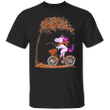 Pink Unicorn Cycling Fall Tree Autumn T-Shirt Women’s Fashion Best Gift Ideas For Unicorn Lover