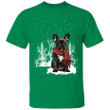 French Bulldog Red Scarf Shirt Cute Puppy Christmas Novelty Tee Winter Gift For Bestfriend