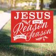 Jesus Is The Reason For The Season Yard Sign Red Christmas Garden Sign Christmas Gift Ideas