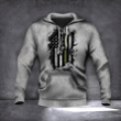 Thin Green Line USA American Flag Hoodie 3D Inside Hole Hoodie Gift For Family Patriotic