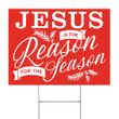 Jesus Is The Reason For The Season Yard Sign Red Christmas Garden Sign Christmas Gift Ideas