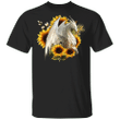 White Dragon Sunflower Printed T-Shirt Graphic Tee Gifts For Friends Legend Gifts Shirt