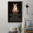 To My Corgi You're My Family Poster With Love Saying For Corgi Owner Lover Gift Room Decor