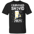 Rhode Island I Survived Snovid 21 Shirt Winter Snovid 2023 T-Shirt Gift