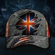 England Flag 3D Hat Old Dusty American Flag Cap For Adults Gift For Husband British Gift