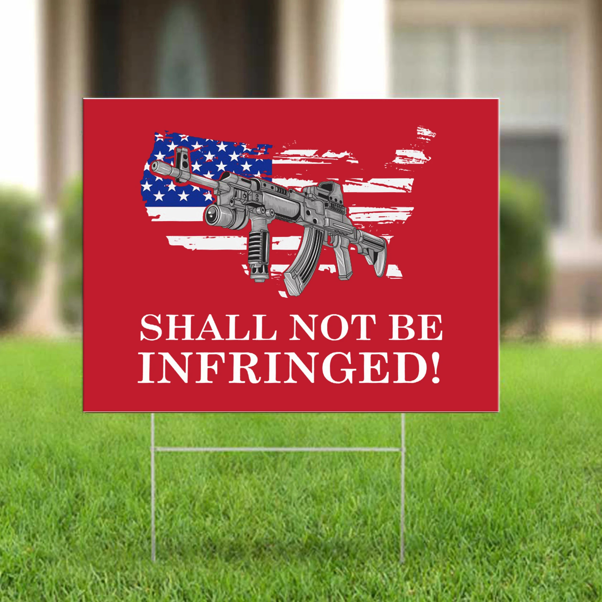 Shall Not Be Infringed Printed Yard Sign To Decorations For Outside Gift Ideas For Men