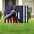 Back The Blue Inside American Flag Yard Sign Support For Police And Law Enforcement Sign