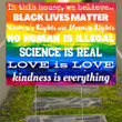 In This House We Believe Yard Sign BLM Science Is Real Human Right Outdoor Sign For Home