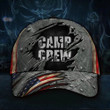 Camp Crew Hat 3D Print American Flag Cap Vintage Old Retro Camping Gift For Men