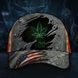 Cannabis Culture 420 3D Hat Marijuana American Flag Cap Dad Hat Gift For Men Father's Day Gift