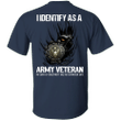 I Identify As A Army Veteran Shirt U.S Army Logo Honor Clothing Patriots Gifts For Him