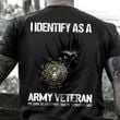I Identify As A Army Veteran Shirt U.S Army Logo Honor Clothing Patriots Gifts For Him