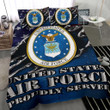 Air Force Veteran Proudly Served Bedding Set USAF Air Force Merchandise Veteran Patriotic