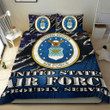 Air Force Veteran Proudly Served Bedding Set USAF Air Force Merchandise Veteran Patriotic