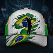 Brazil Flag Golfer Hat Vintage Patriotic Cool Caps For Men Golf Gift Ideas