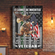 Thin Green Line It Can Be Inherited Veteran Poster Honor Memorial Day Patriotic Wall Decor