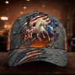 Horses American Flag Cap Vintage Patriotic Happy Independence Day 4Th Of July Gift Item