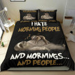 Sloth I Hate Morning People Bedding Set Sarcastic Sayings Funny Merch Gift For Sister