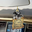 Schnauzer Get In Sit Down Shut Up Hang On Car Hanging Ornament Car Mirror Decor Pet Lovers