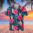 Corgi Hibiscus Hawaiian Shirt Cute Corgi Floral Tropical Button Up Shirt Gift